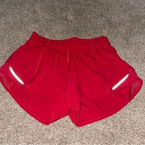 Red lululemon Hotty hot shorts. Great condition.